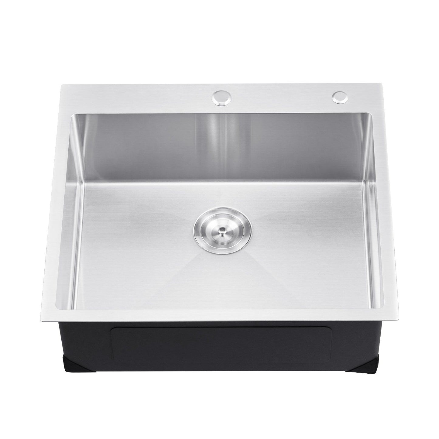 25 inch Kitchen Sink Workstation, 304 Stainless Steel Top Mount Sinks, Drop-In Single Bowl Farmhouse Basin V952-QRSSCTSPDC255JJGGV0