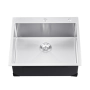 25 inch Kitchen Sink Workstation, 304 Stainless Steel Top Mount Sinks, Drop-In Single Bowl Farmhouse Basin V952-QRSSCTSPDC255JJGGV0