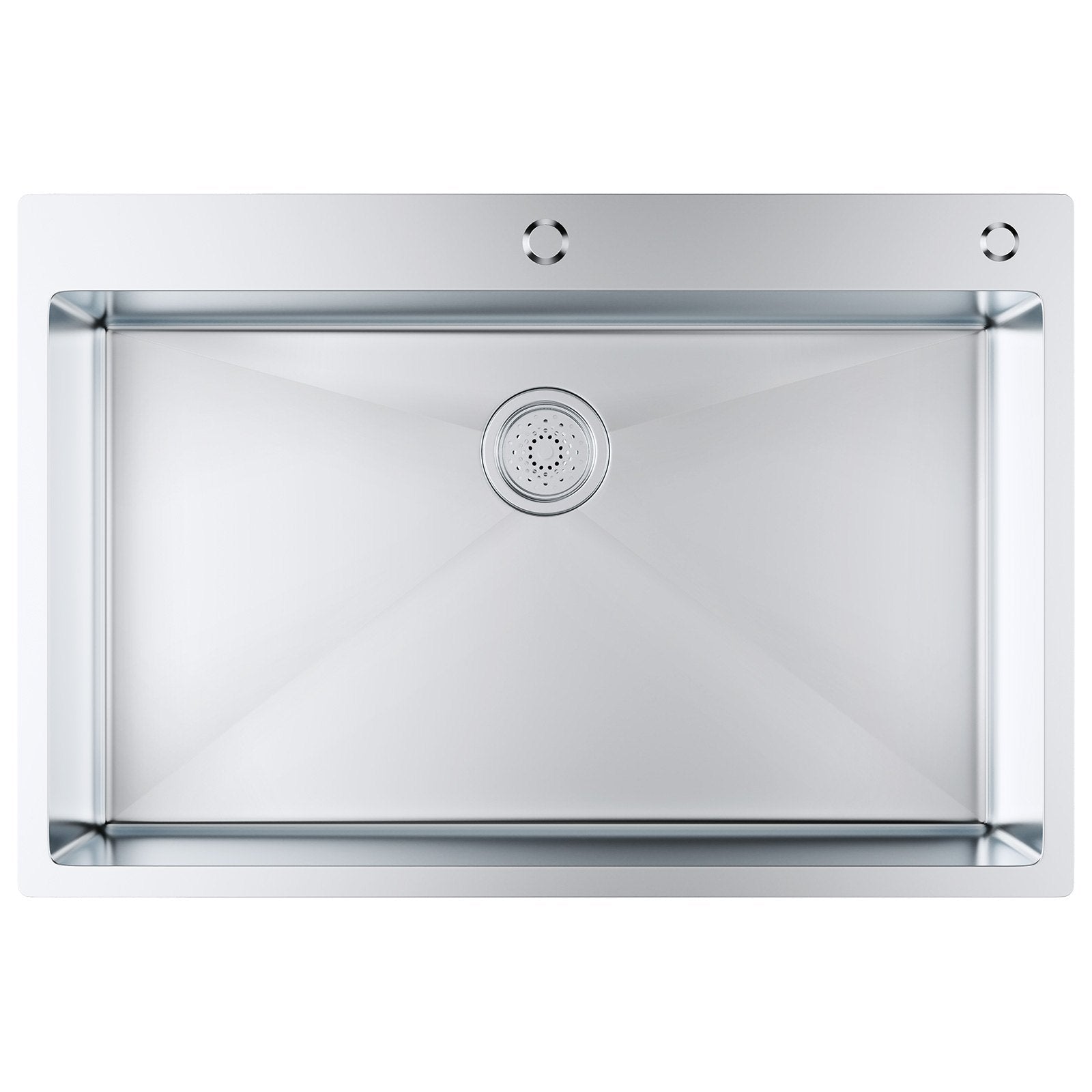 Kitchen Sink, 304 Stainless Steel Drop-In Sinks, Top Mount Single Bowl Basin with Accessories(Pack of 3), V952-QRSSCTSPDCY335P1LV0