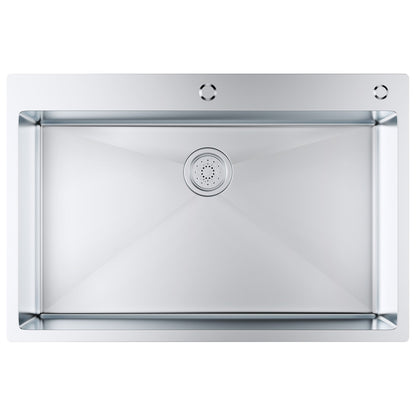 Kitchen Sink, 304 Stainless Steel Drop-In Sinks, Top Mount Single Bowl Basin with Accessories(Pack of 3), V952-QRSSCTSPDCY335P1LV0