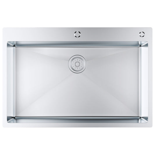 Kitchen Sink, 304 Stainless Steel Drop-In Sinks, Top Mount Single Bowl Basin with Accessories(Pack of 3), V952-QRSSCTSPDCY335P1LV0