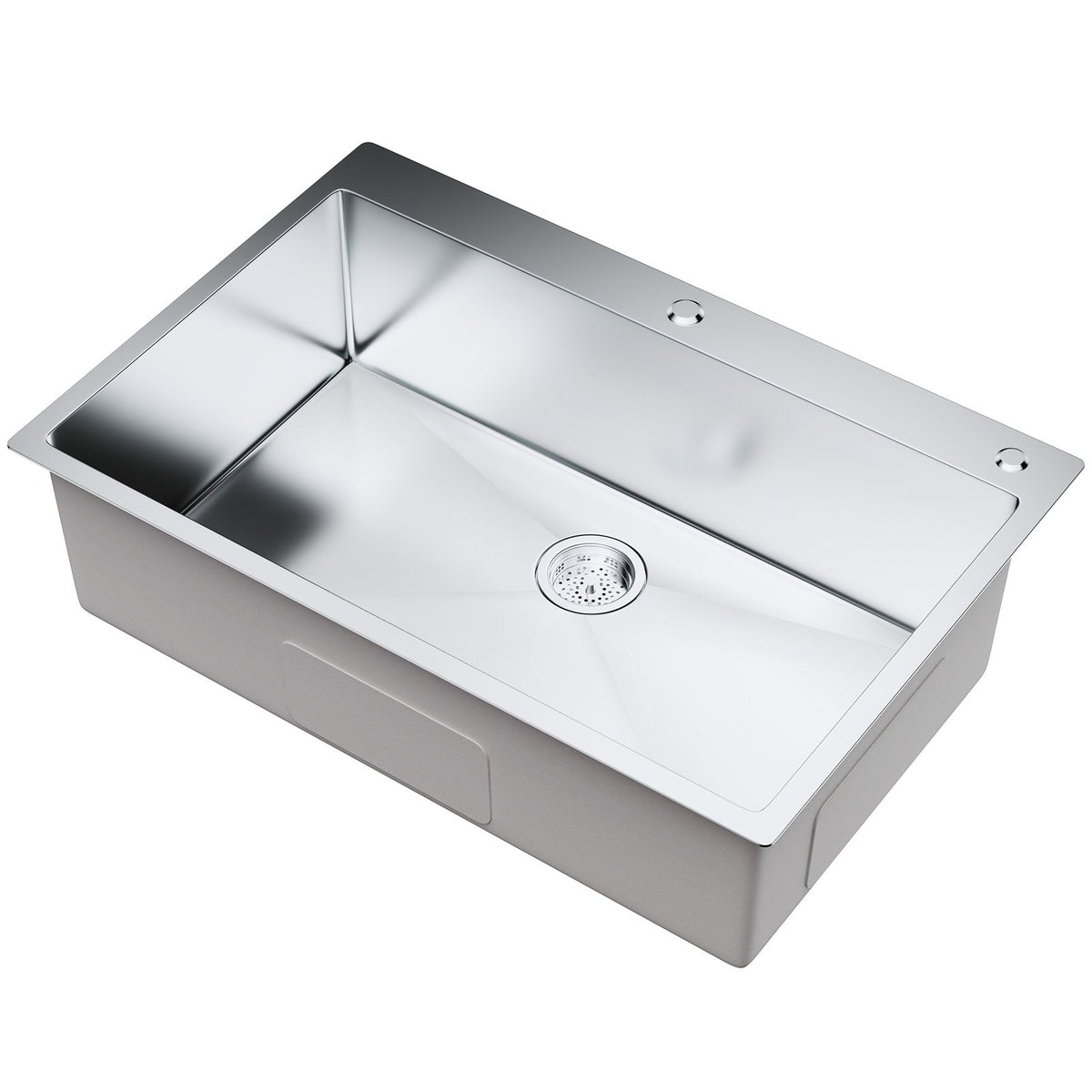 Kitchen Sink, 304 Stainless Steel Drop-In Sinks, Top Mount Single Bowl Basin with Accessories(Pack of 3), V952-QRSSCTSPDCY335P1LV0