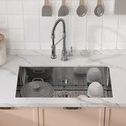 Kitchen Sink, 304 Stainless Steel Drop-In Sinks, Undermount Single Bowl Basin with Accessories(Pack of 3), V952-QRSSCTXPDCY32WYR7V0