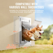 Pet Door, 31.2 x 43.5 cm Metal Frame with Lock and 3-Flap System, Weatherproof Doggy Door, Easy to Install in V952-QSCWMMMTZ3P0M9RKUV0