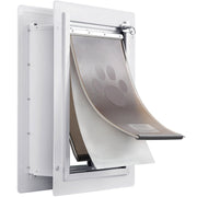 Pet Door, 23.6 x 33.5 cm Metal Frame with Lock and 3-Flap System, Weatherproof Doggy Door, Easy to Install in V952-QSCWMSMTZ3P0LV4GIV0