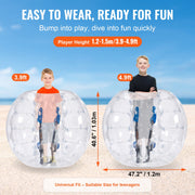 Inflatable Bumper Ball 1-Pack, 4FT/1.2M Body Sumo Zorb Balls for Teen & Adult, 0.8mm Thick PVC Human Hamster V952-QSNKCQPPQZJ46BYX0V0