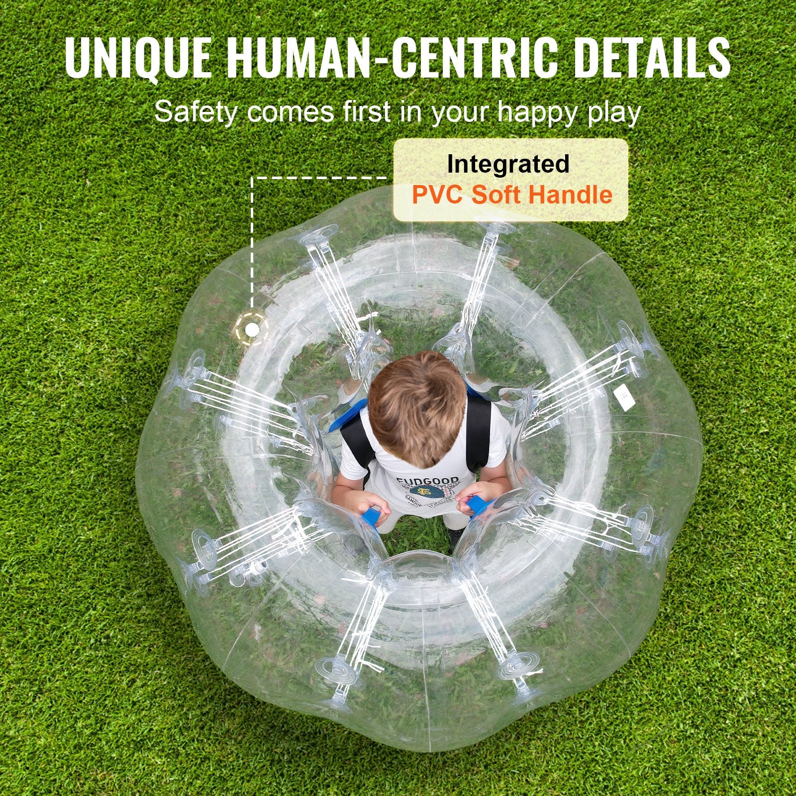 Inflatable Bumper Ball 1-Pack, 4FT/1.2M Body Sumo Zorb Balls for Teen & Adult, 0.8mm Thick PVC Human Hamster V952-QSNKCQPPQZJ46BYX0V0