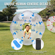 Inflatable Bumper Balls 2-Pack, 4FT/1.2M Body Sumo Zorb Balls for Teen & Adult, 0.8mm Thick PVC Human Hamster V952-QSNKCQPPQZJ46REPAV0