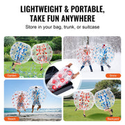 Inflatable Bumper Balls 2-Pack, 4FT/1.2M Body Sumo Zorb Balls for Teen & Adult, 0.8mm Thick PVC Human Hamster V952-QSNKCQPPQZJ46REPAV0