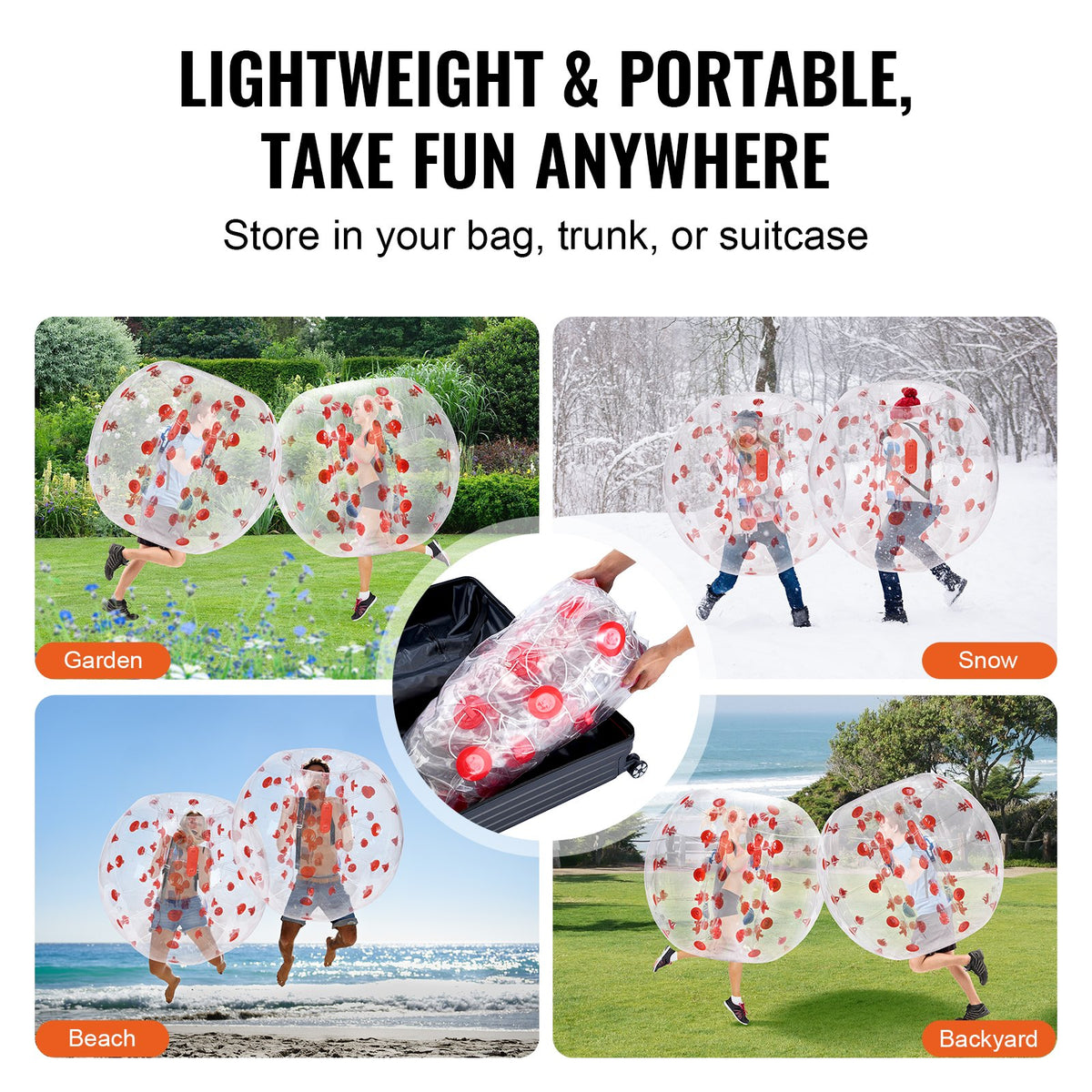 Inflatable Bumper Ball 1-Pack, 4FT/1.2M Body Sumo Zorb Balls for Teen & Adult, 0.8mm Thick PVC Human Hamster V952-QSNKCQPPQZJ4JM7NZV0
