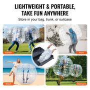 Inflatable Bumper Balls 2-Pack, 4FT/1.2M Body Sumo Zorb Balls for Teen & Adult, 0.8mm Thick PVC Human Hamster V952-QSNKCQPPQZJ4LJ1T5V0