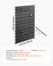 Gun Rack, Wall Mount, Tactical Rifle Shotgun Handgun Storage, Heavy-Duty PVC Panels & Steel Wall Racks, V952-QSZSQJJS2QW0QY758001V0