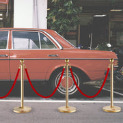 Stanchion Post with Velvet Rope, 4-Pack Crowd Control Stanchion with 3PCS 5FT Red Velvet Ropes, Stainless V952-QTGLZJSBXGKT8MRTBV0