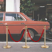 Stanchion Post with Velvet Rope, 6-Pack Crowd Control Stanchion with 4PCS 5FT Red Velvet Ropes, Stainless V952-QTGLZJSBXGKTNTBR1V0