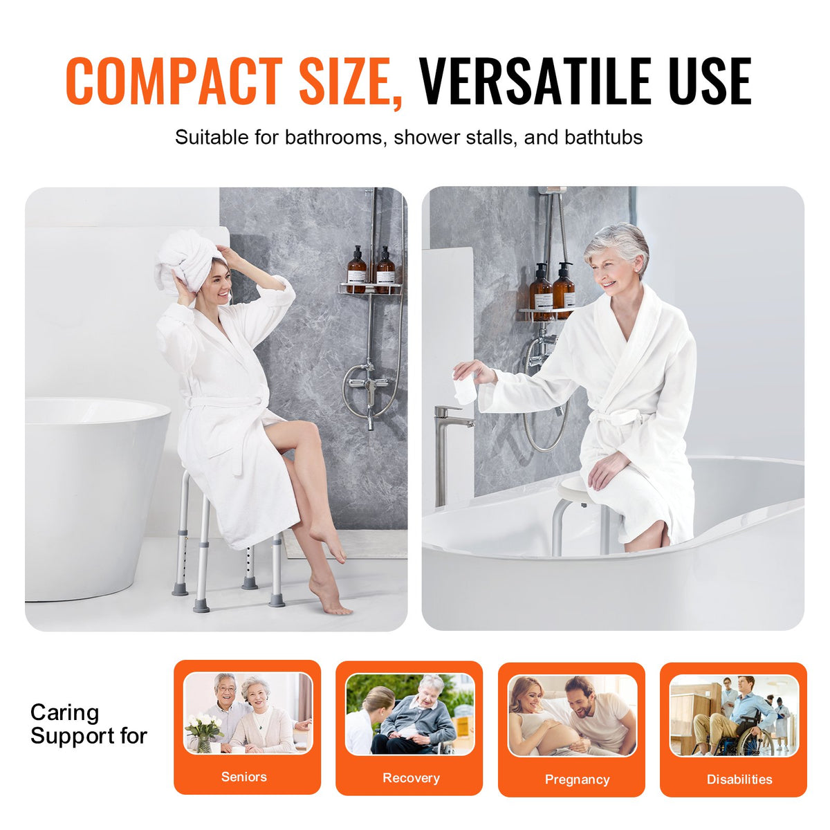 Shower Chair for Inside Shower, Adjustable Height Shower Stool, Non-Slip Bench Bathtub Seat Stool for Elderly V952-QTLYZYYXFFLHUCI91V0