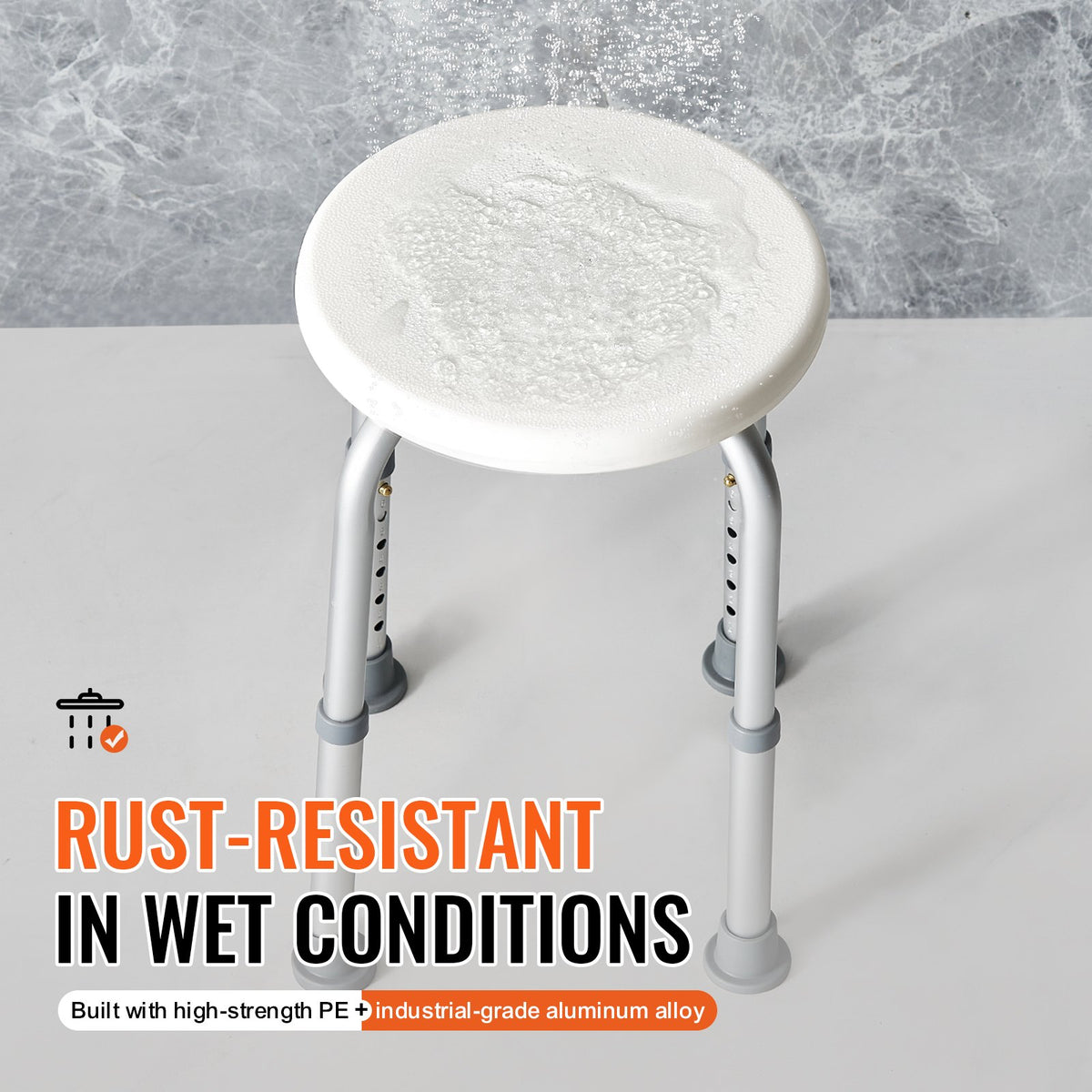 Shower Chair for Inside Shower, Adjustable Height Shower Stool, Non-Slip Bench Bathtub Seat Stool for Elderly V952-QTLYZYYXFFLHUCI91V0
