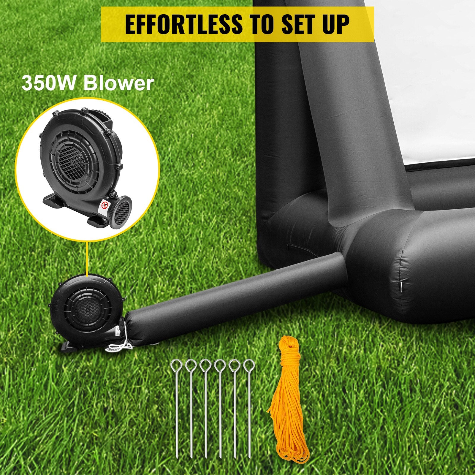 6x4m Inflatable Projector Screen Movie Screen Outdoor Theater w/Blower V952-QTYPM20FT220VE5DBV3