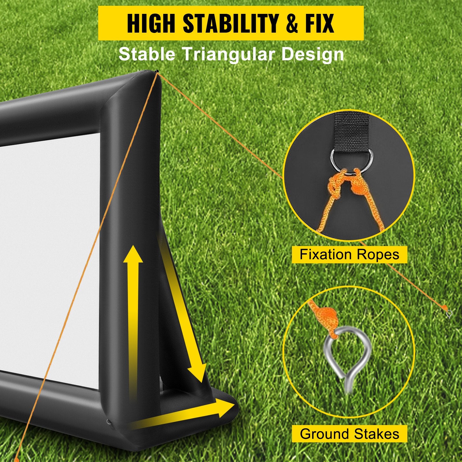 6x4m Inflatable Projector Screen Movie Screen Outdoor Theater w/Blower V952-QTYPM20FT220VE5DBV3