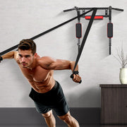 Multifunctional Pull Up Bar, Wall Mounted Chin Up Bar Dip Station for Home Gym, Heavy Duty Steel Upper Body V952-QTYTXSJBGSDG88IUW001V0