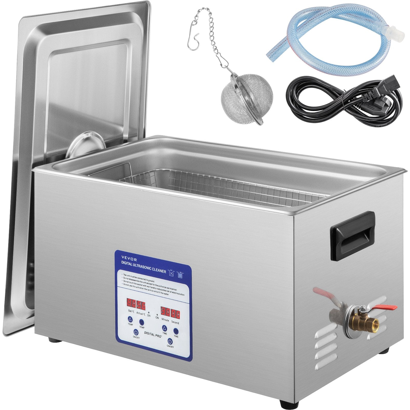 Digital Ultrasonic Cleaner 30L Ultrasonic Cleaning Machine 40kHz Sonic Cleaner Machine 316 & 304 Stainless V952-QX30L316-220VBWIVV3
