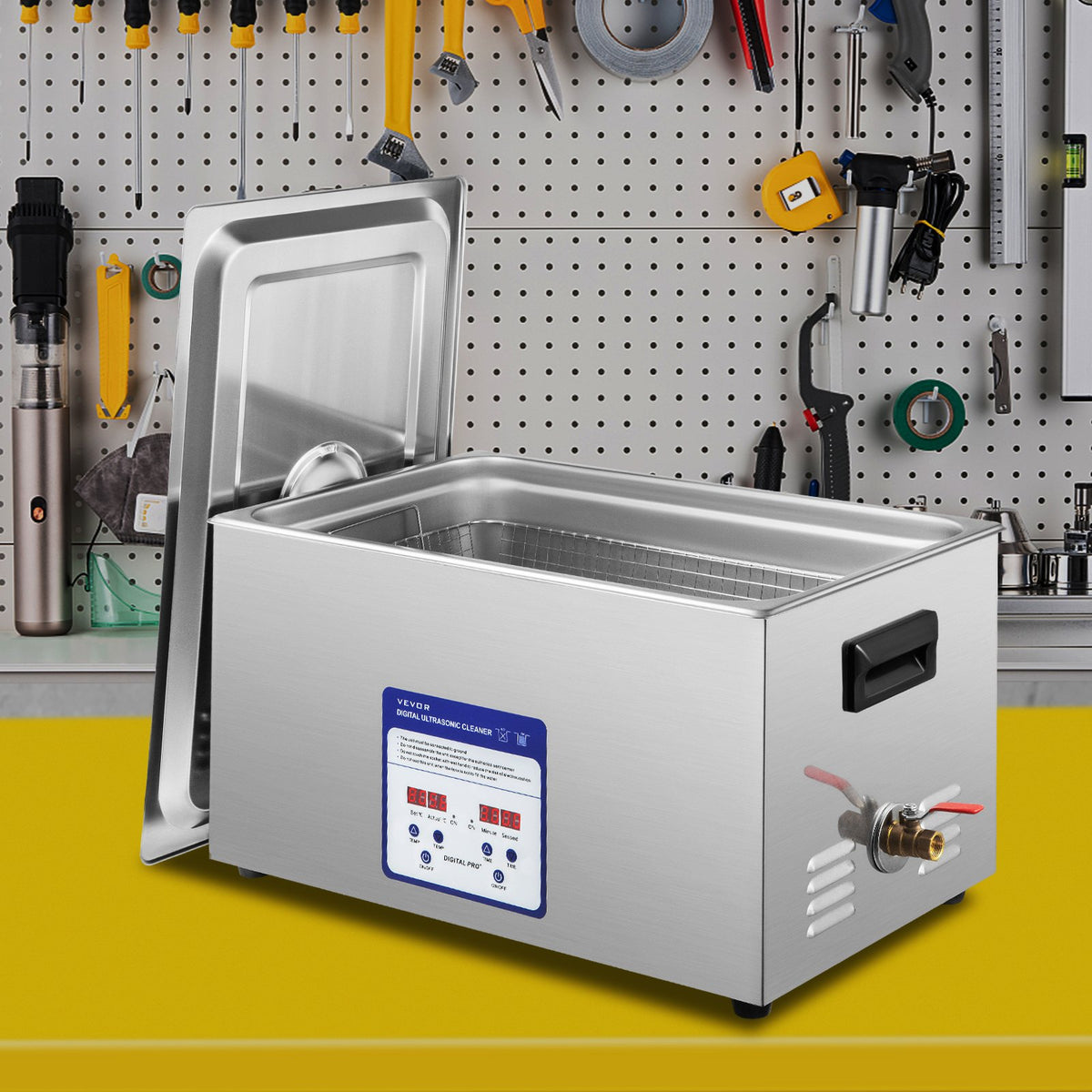 Digital Ultrasonic Cleaner 30L Ultrasonic Cleaning Machine 40kHz Sonic Cleaner Machine 316 & 304 Stainless V952-QX30L316-220VBWIVV3