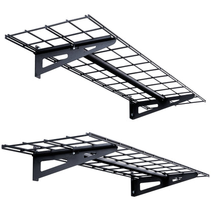 Garage Storage Shelving, 2 Pack, 48 x 12 in Heavy Duty Garage Shelves Wall Mounted, 400 lbs Load V952-QXCKGBDHSSC48L638V0