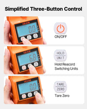 Digital Crane Scale, 880 lbs/400 kg Max Capacity, Handheld Hanging Scale with Cast Aluminum Case & LCD V952-QXDCDZK50GSL39EAN001V9