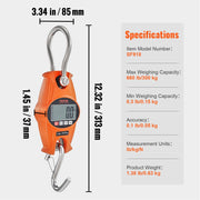 Digital Crane Scale, 660 lbs/300 kg, Industrial Heavy Duty Hanging Scale with Cast Aluminum Case & LCD V952-QXDCPTK50GLQF3X0YV9