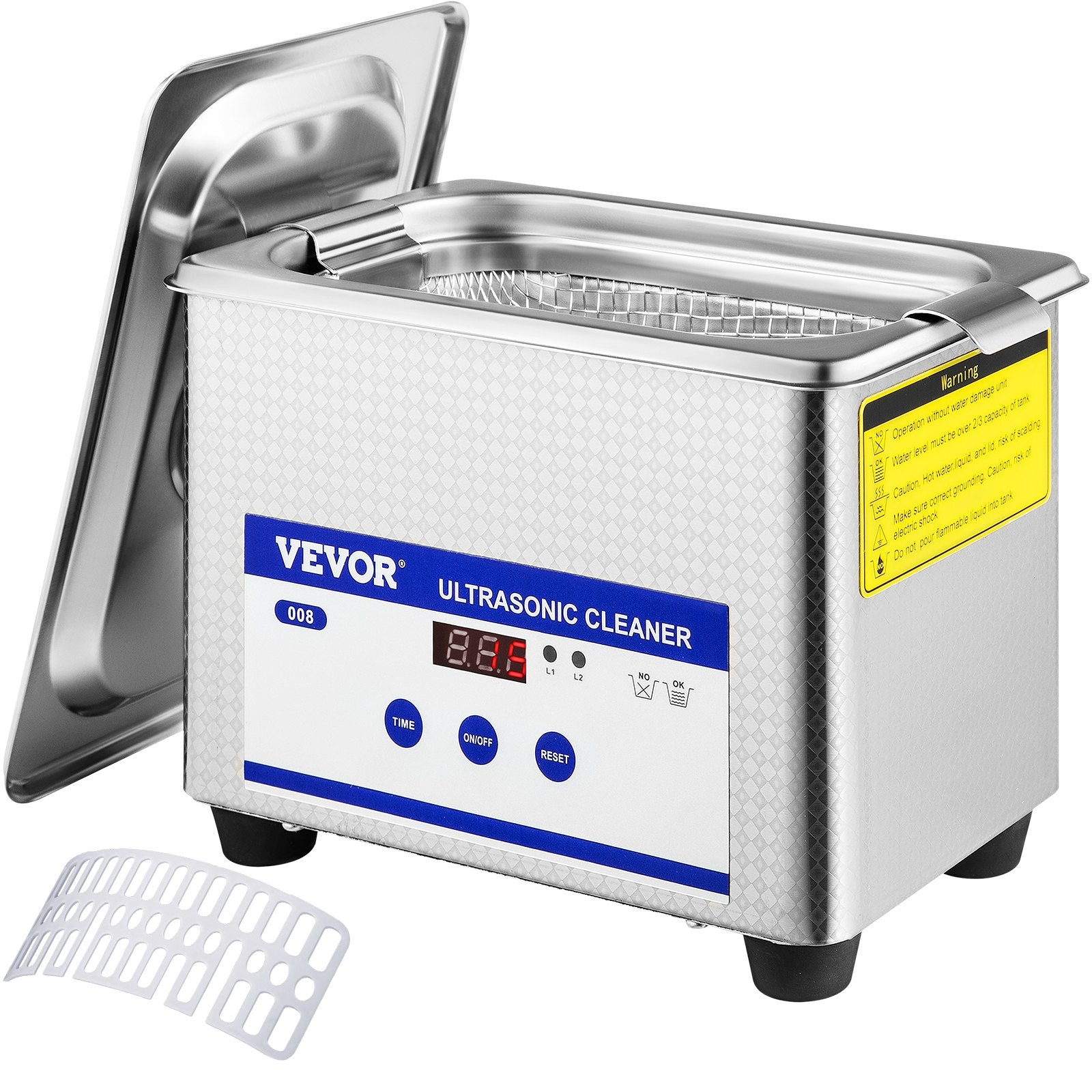 0.8L Professional Ultrasonic Cleaner 304 Stainless Steel Digital Lab Ultrasonic Cleaner with Timer for V952-QXJ0.8LCSB0000001V3