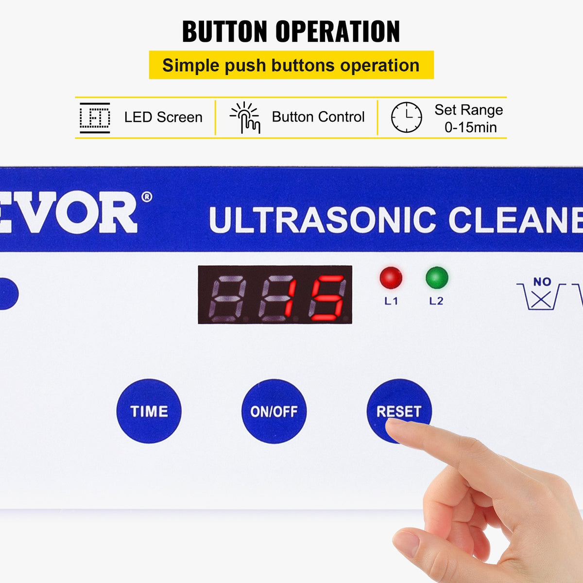 0.8L Professional Ultrasonic Cleaner 304 Stainless Steel Digital Lab Ultrasonic Cleaner with Timer for V952-QXJ0.8LCSB0000001V3