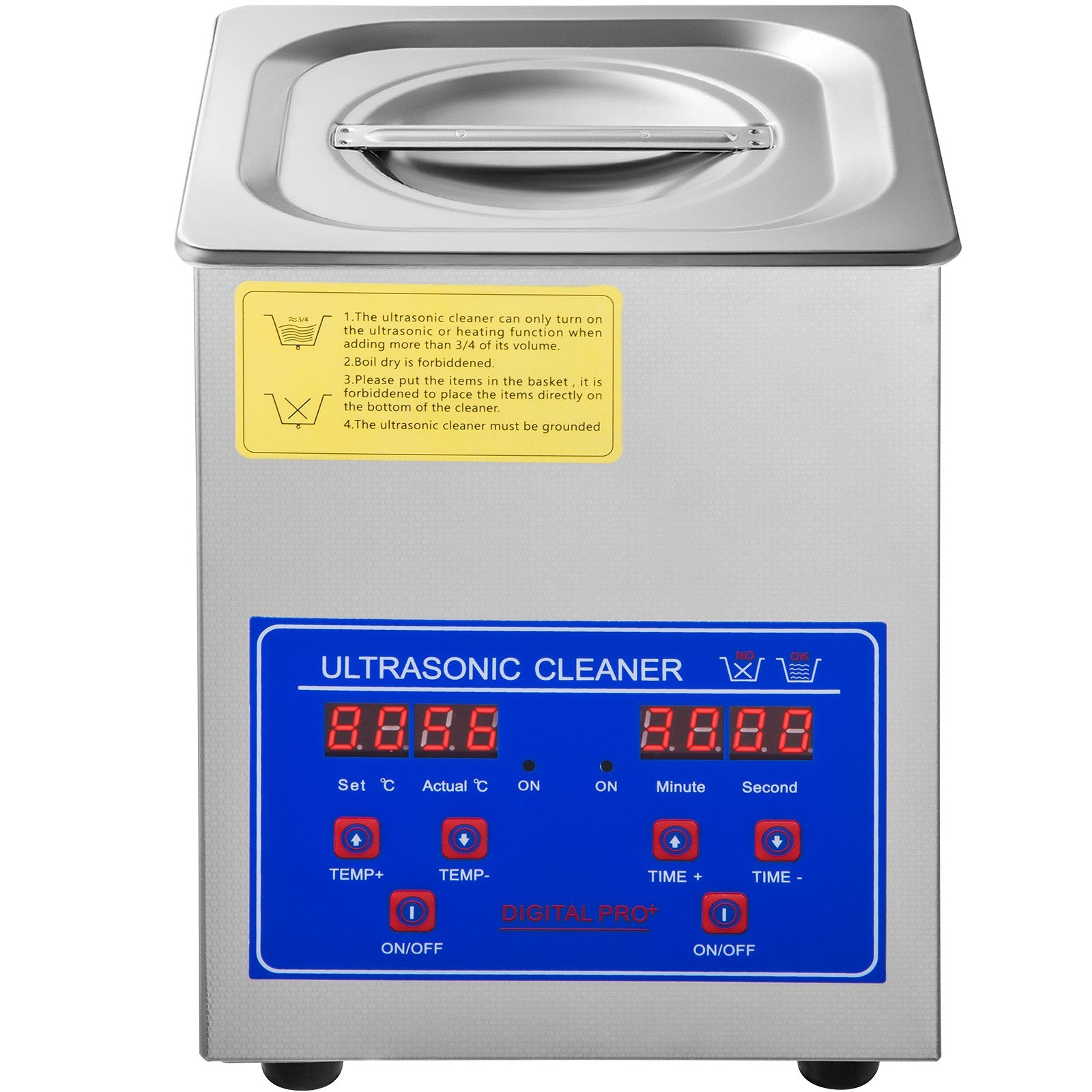 Ultrasonic Cleaner 1.3 L Ultrasonic Parts Cleaner with Heater Timer, V952-QXJ1.3LCSB0000001V3