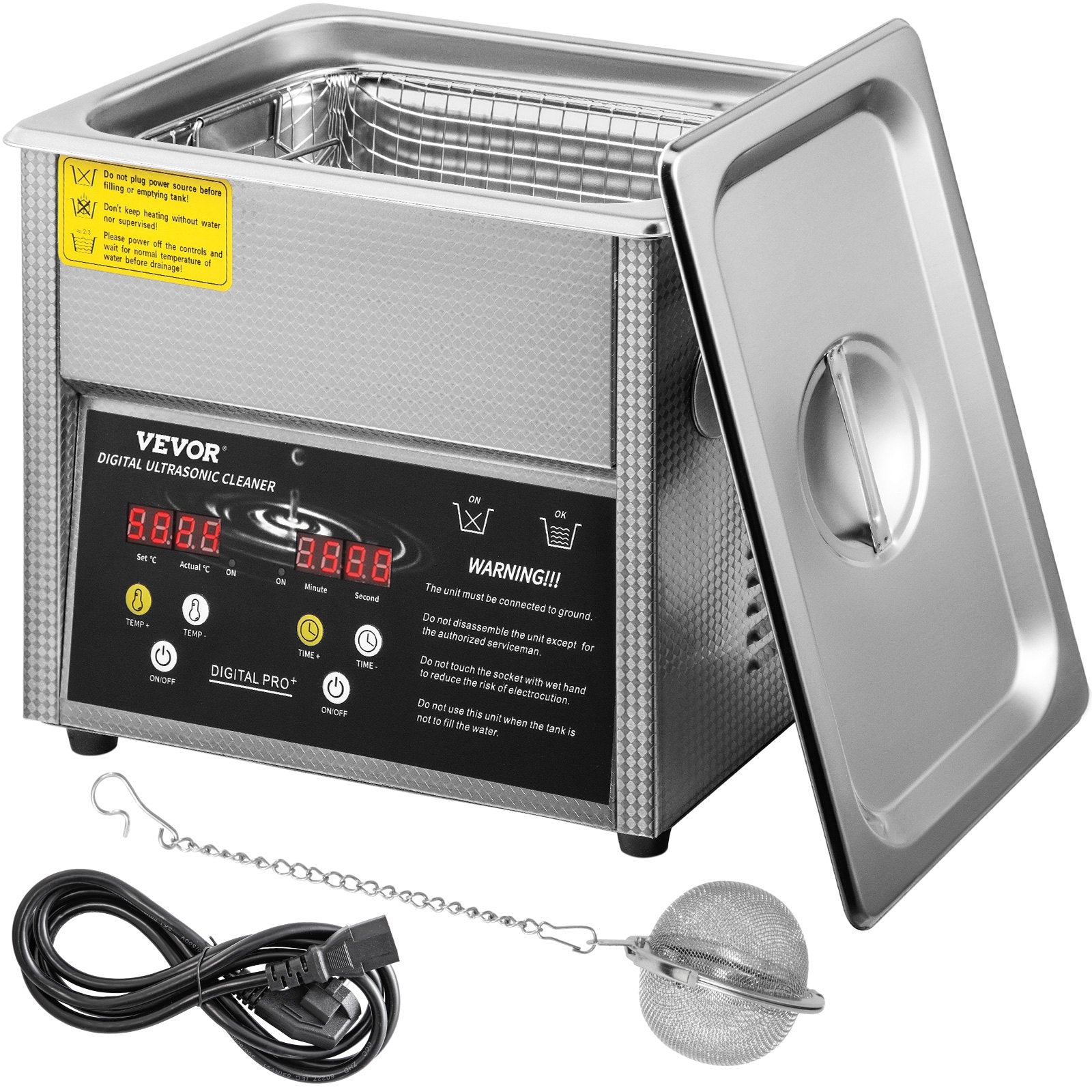 Digital Ultrasonic Cleaner 3L Ultrasonic Cleaning Machine 220V 50kHz Sonic Cleaner Machine 304 Stainless V952-QXJ3LNXMHMBAC0001V3
