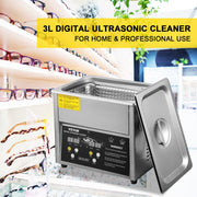 Digital Ultrasonic Cleaner 3L Ultrasonic Cleaning Machine 220V 50kHz Sonic Cleaner Machine 304 Stainless V952-QXJ3LNXMHMBAC0001V3