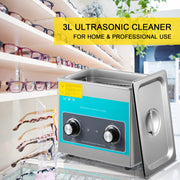 Knob Ultrasonic Cleaner 3L 40kHz Ultrasonic Cleaning Machine Knob Control Sonic Cleaner 304 Stainless Steel V952-QXJSXNQXJ3L000001V3