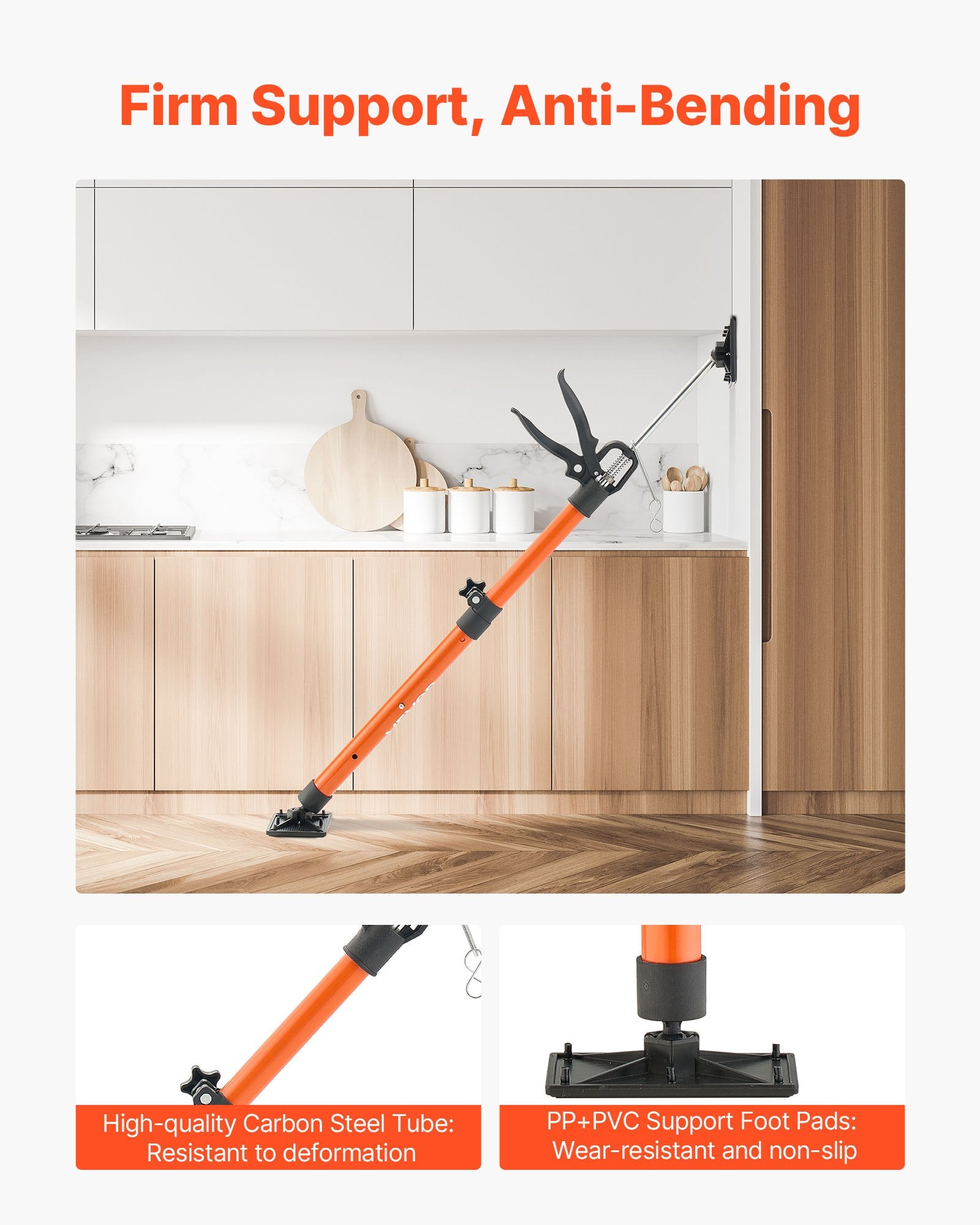 Cabinet Jack Support Pole, 2-Pack, 54-155 cm Steel Telescopic Quick Support Rod, Adjustable 3rd Hand System V952-QXKSCG2PCS19OZBOL001V0
