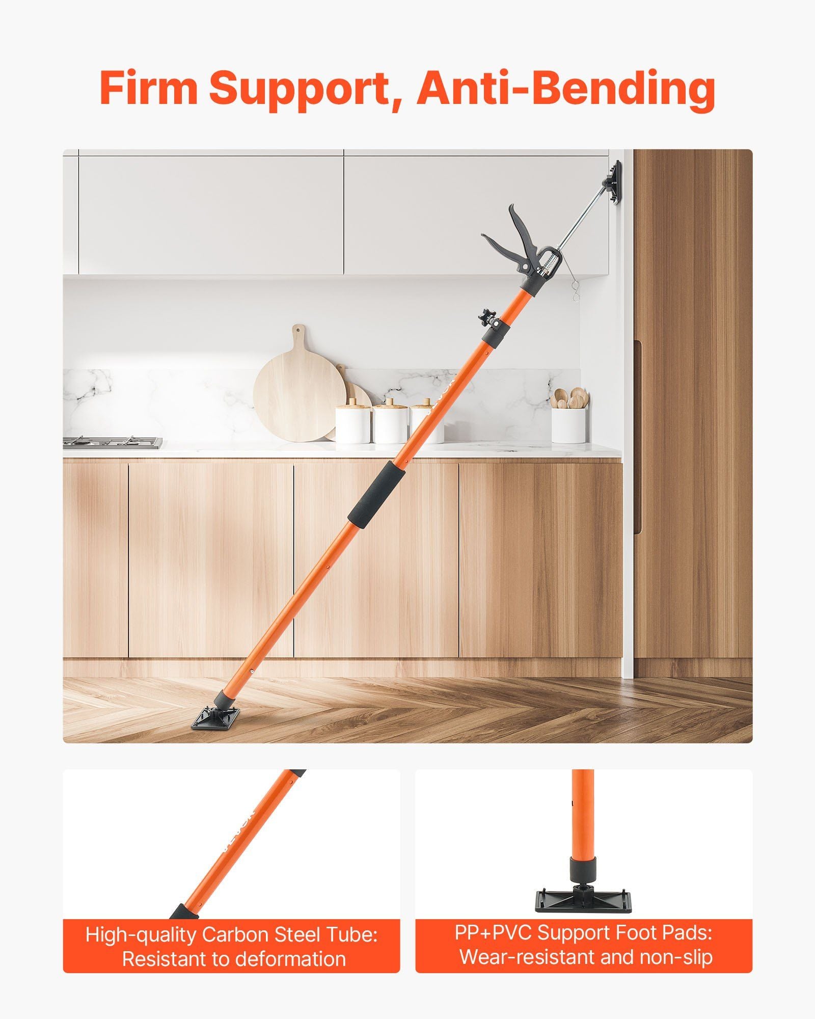 Cabinet Jack Support Pole, 2-Pack, 116-290 cm Steel Telescopic Quick Support Rod, Adjustable 3rd Hand System V952-QXKSCG2PCS45I1VOG001V0