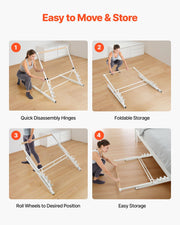 Ballet Barre, Freestanding Portable Barre Bar, Home Fitness Exercise Equipment for Abs, Arms, Strength, and V952-QXLDBLWG1GHG5HME3001V0