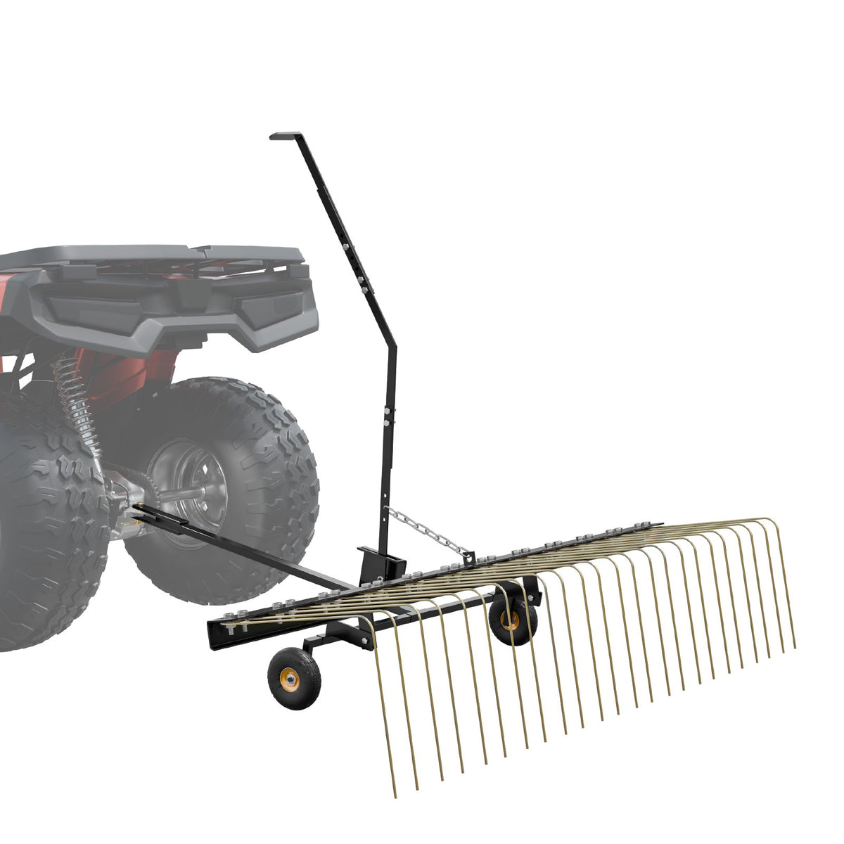 Tow Behind Dethatcher, 1.5m Tow Dethatcher with 24 Steel Tines, Lawn Dethatcher Rake for ATV or Mower, Tow V952-QXSCJ60QYGLJUL9E5V0