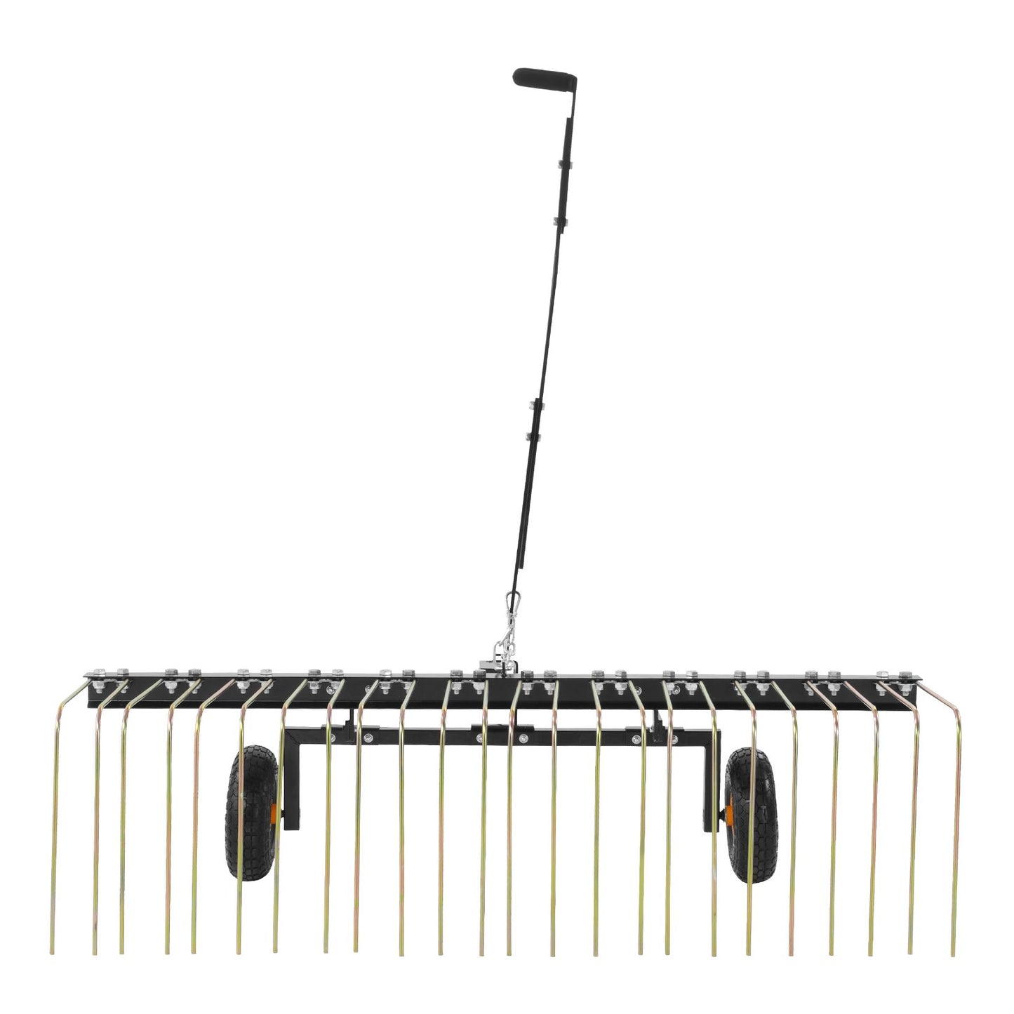 Tow Behind Dethatcher, 1.5m Tow Dethatcher with 24 Steel Tines, Lawn Dethatcher Rake for ATV or Mower, Tow V952-QXSCJ60QYGLJUL9E5V0