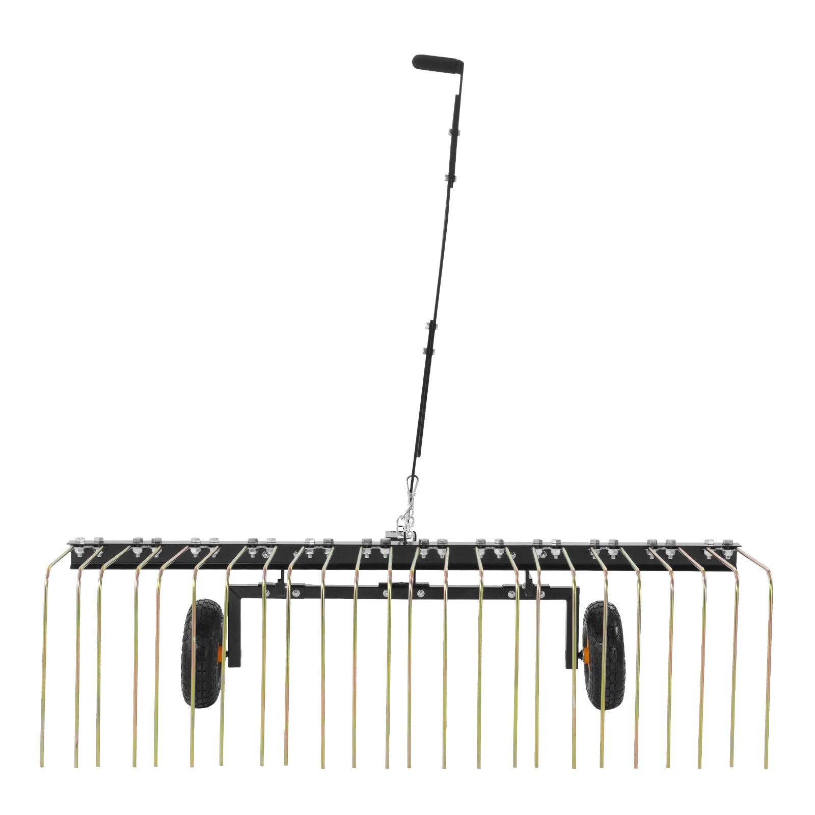 Tow Behind Dethatcher, 1.5m Tow Dethatcher with 24 Steel Tines, Lawn Dethatcher Rake for ATV or Mower, Tow V952-QXSCJ60QYGLJUL9E5V0