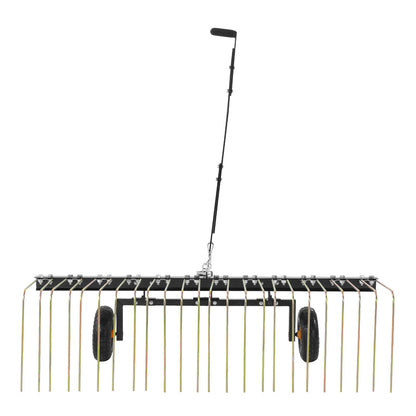 Tow Behind Dethatcher, 1.5m Tow Dethatcher with 24 Steel Tines, Lawn Dethatcher Rake for ATV or Mower, Tow V952-QXSCJ60QYGLJUL9E5V0