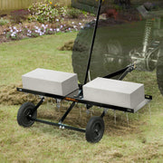 Tow Behind Dethatcher, 1015mm Tow Dethatcher with 20 Spring Steel Tines, Lawn Dethatcher Rake for ATV or V952-QXSCJDHC40QYY2E4BV0