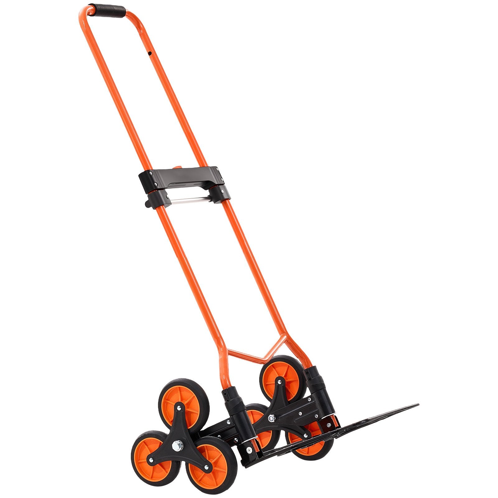 Stair Climbing Cart, 54 kg Stair-Climbing Capacity, Portable Folding Trolley Cart with Telescoping Handle, 6 V952-QXTCSPLCHJG23BKCT001V0