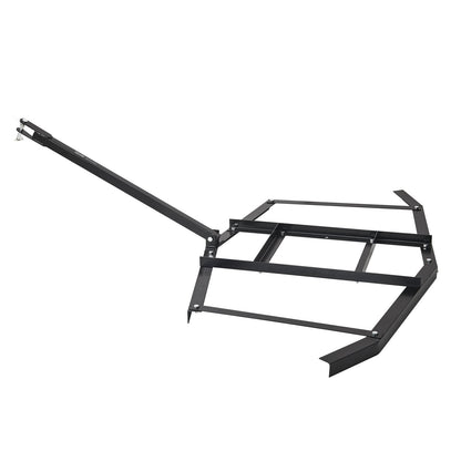 Drag Harrow, 66" Width Tow Behind Drag Harrow, Q235 Steel Driveway Grader with Adjustable Bars & Pin Hitch, V952-QYP66INCHESQIYRIOV0