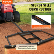 Driveway Drag, 76.57" Width Tow Behind Drag Harrow, Q235 Steel Driveway Grader with Adjustable Bars, Support V952-QYPQYP74INCH4BO1ZV0