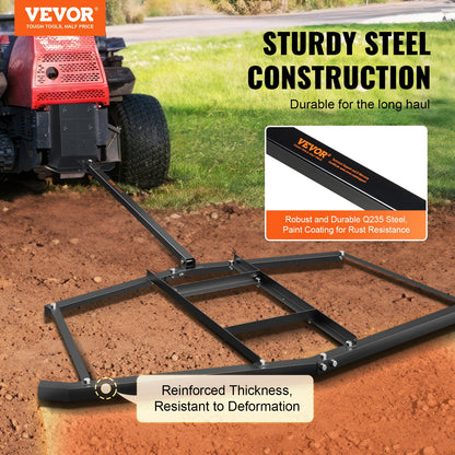 Driveway Drag, 76.57" Width Tow Behind Drag Harrow, Q235 Steel Driveway Grader with Adjustable Bars, Support V952-QYPQYP74INCH4BO1ZV0