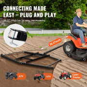 Driveway Drag, 76.57" Width Tow Behind Drag Harrow, Q235 Steel Driveway Grader with Adjustable Bars, Support V952-QYPQYP74INCH4BO1ZV0