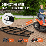 Driveway Drag, 84" Width Tow Behind Drag Harrow, Q235 Steel Driveway Grader with Adjustable Bars, Support up V952-QYPQYP84INCHPS1WAV0