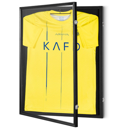 Jersey Display Frame Case, 590 x 790 x 40 mm, Large Lockable Sport Jersey Shadow Box with 98% UV Protection V952-QYZSKJZX233356UORV0