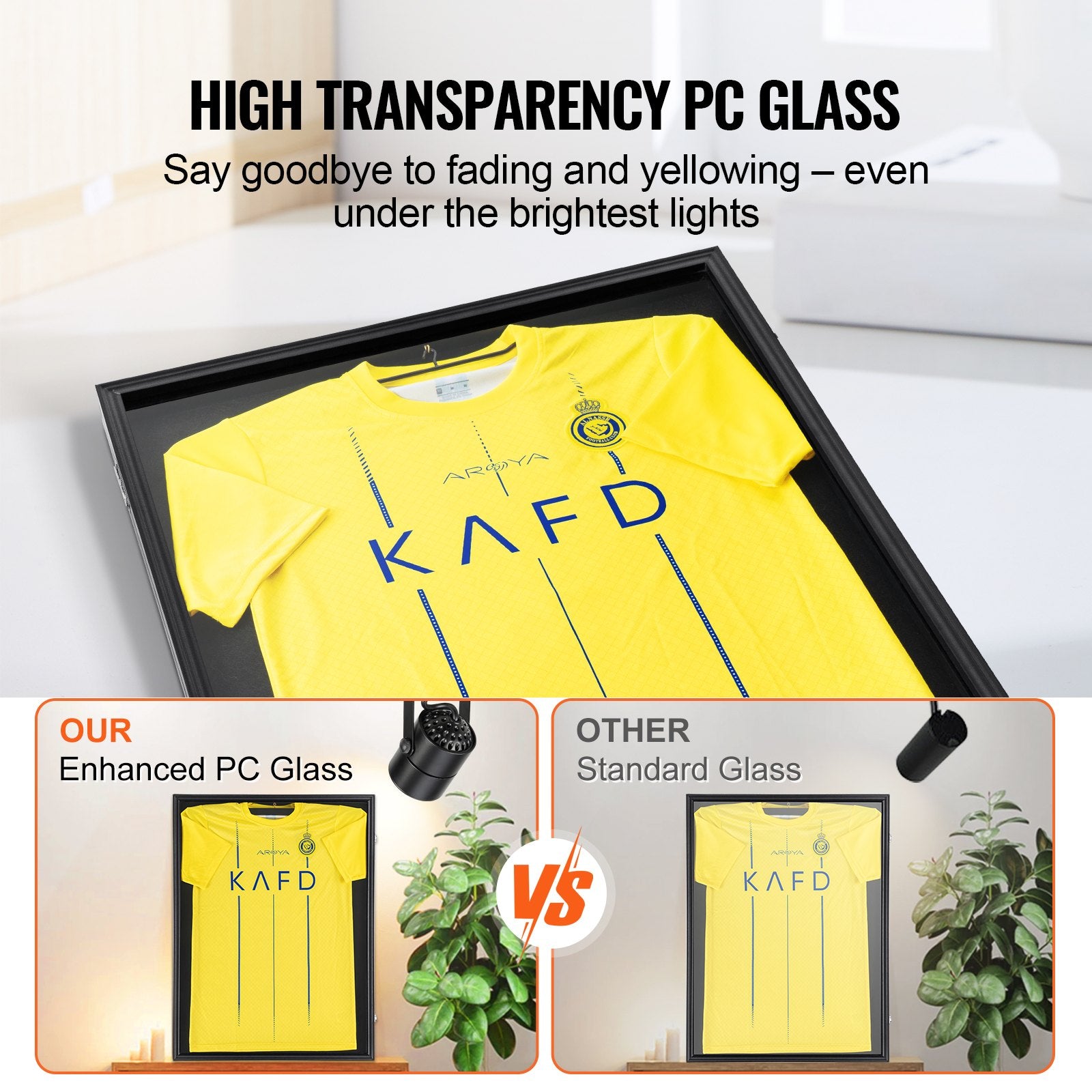 2PCs Jersey Display Frame Case, 590 x 790 x 40 mm, Large Lockable Sport Jersey Shadow Box with 98% UV V952-QYZSKJZX2333OS400V0